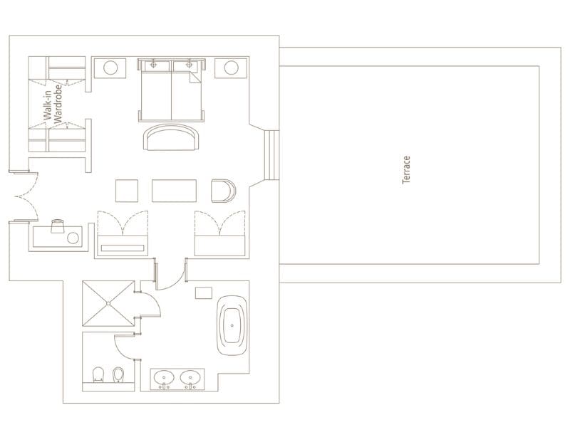 Junior Suite With Terrace Floorplan
