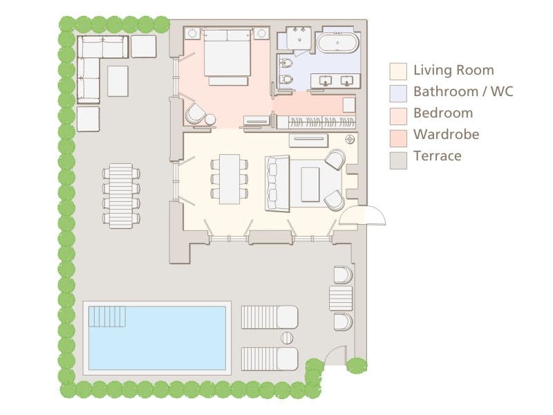 Deluxe Suite Floorplan