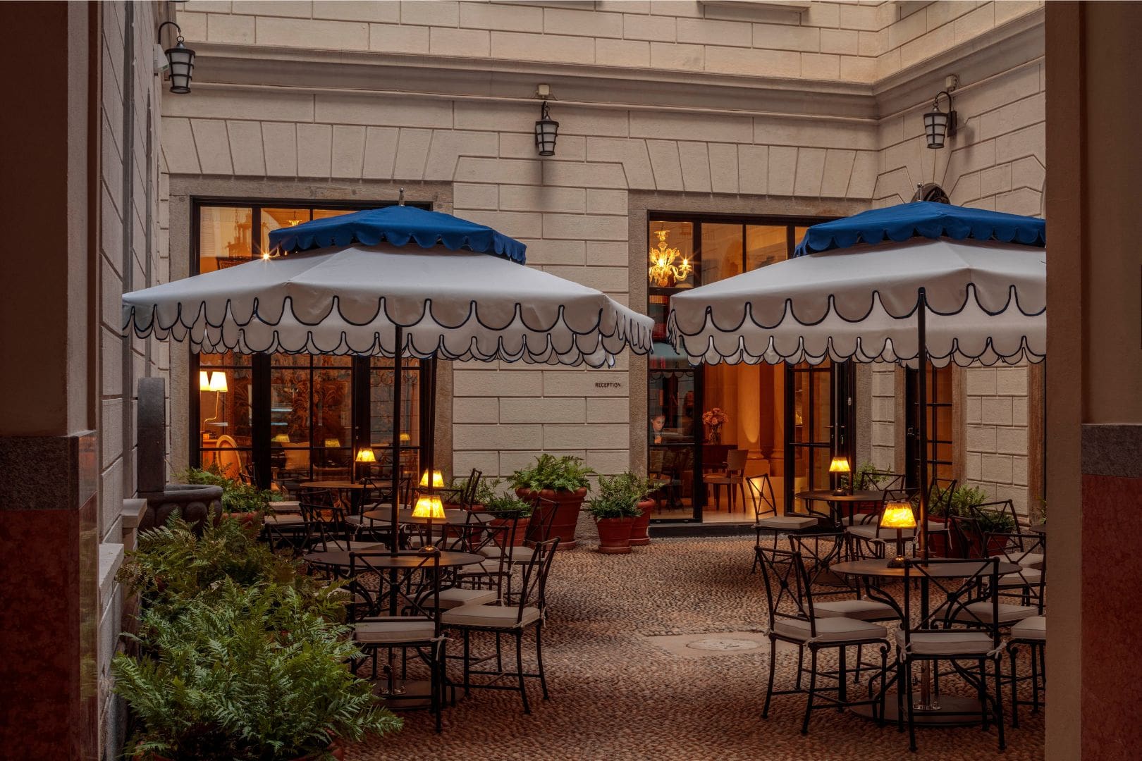 Rocco Forte House Milan the courtyard