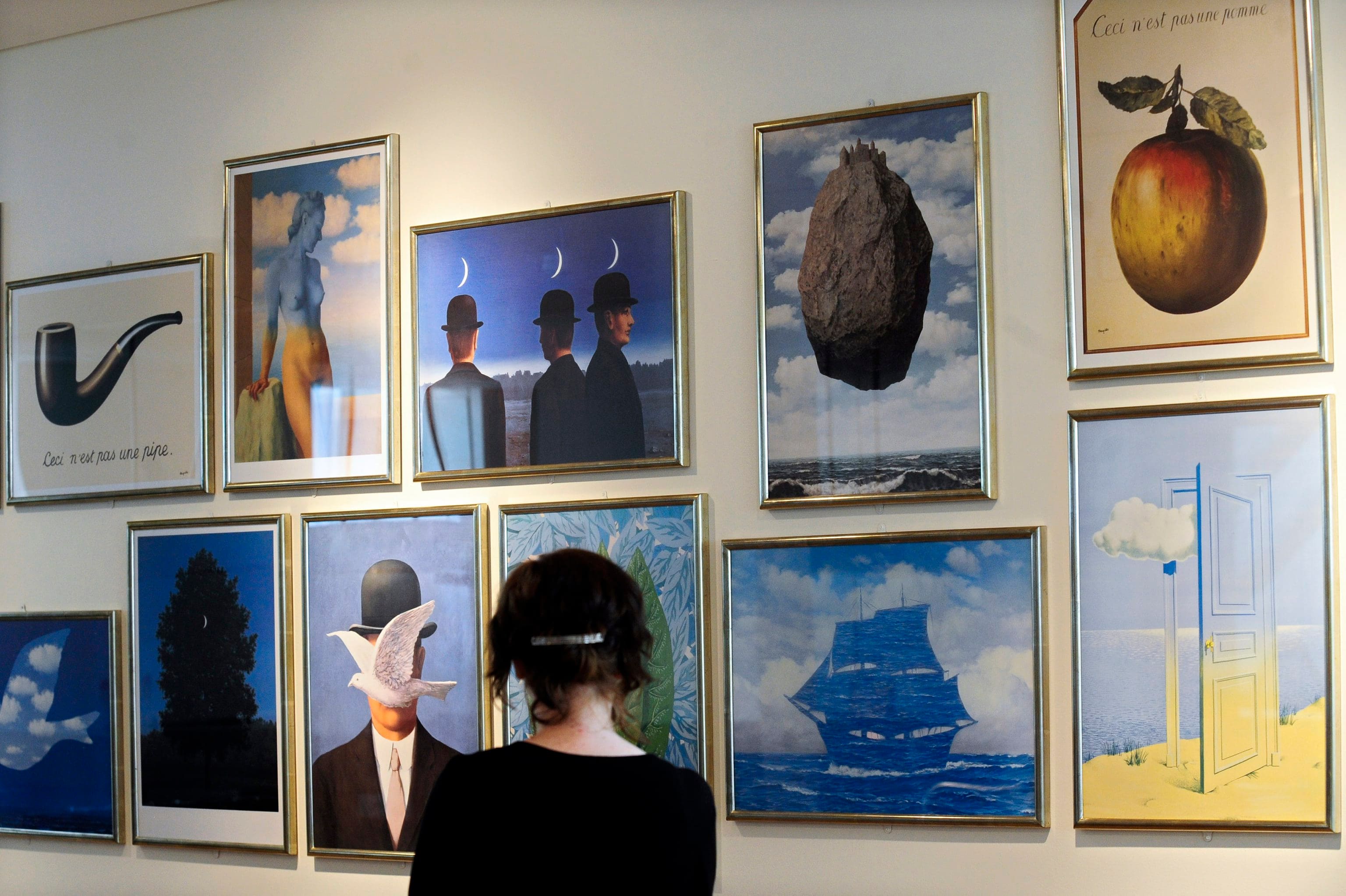 Magritte artworks at Magritte Museum, Brussels
