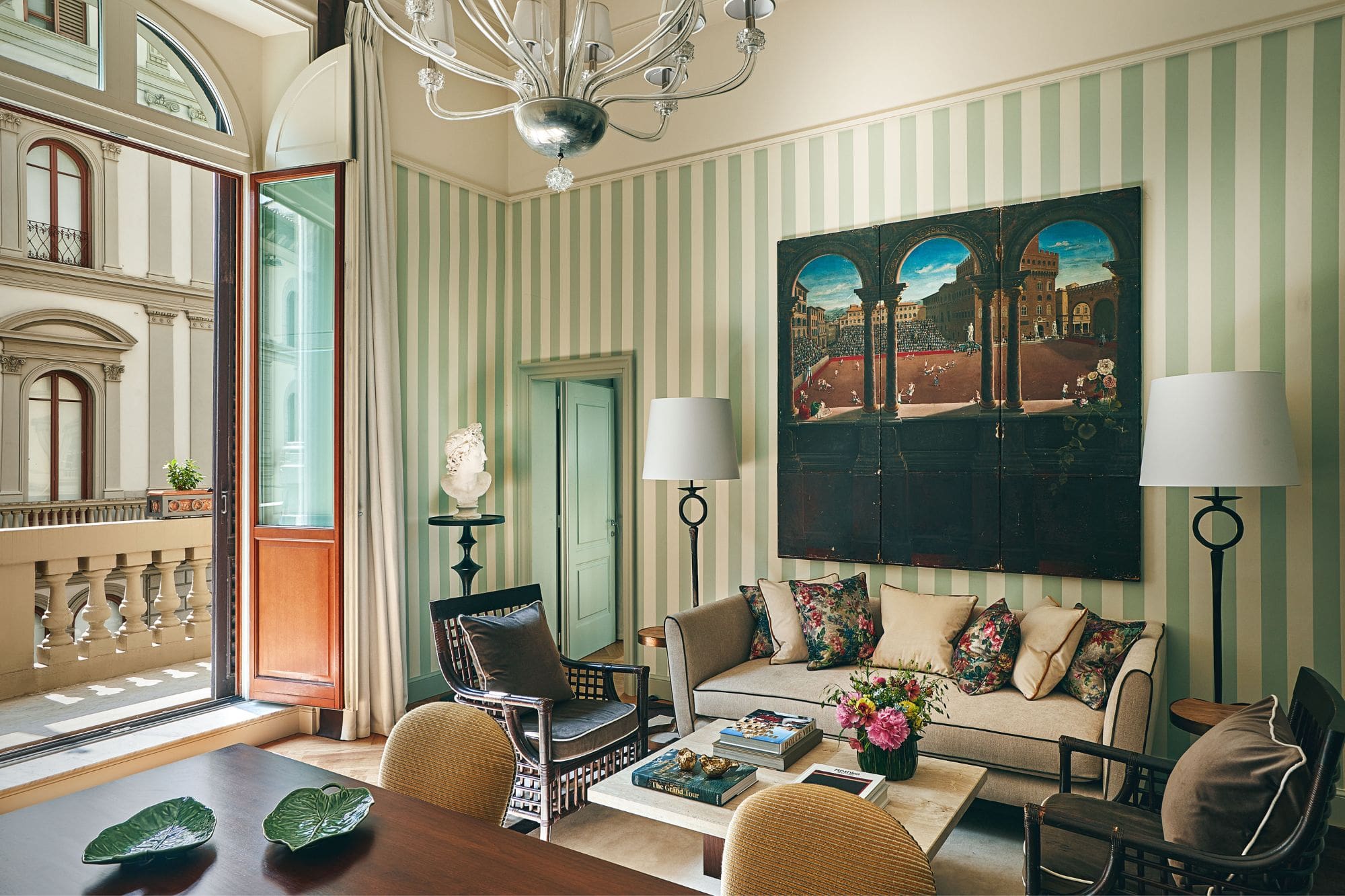 Repubblica Suite at Hotel Savoy with a private balcony over Piazza della Repubblica
