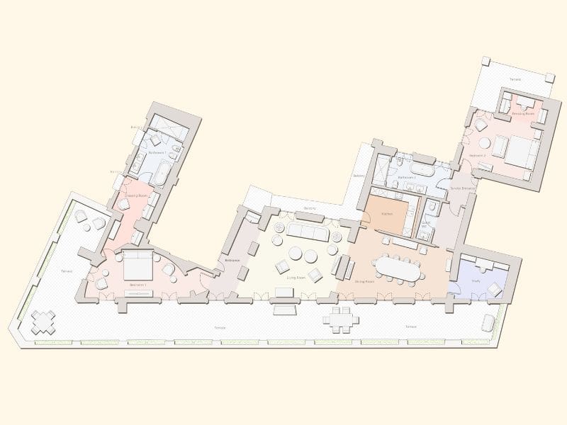 Spagna Apartment Floorplan