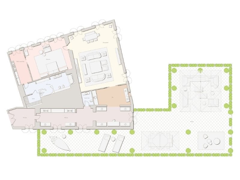 Nijinsky Suite with Terrace Floorplan
