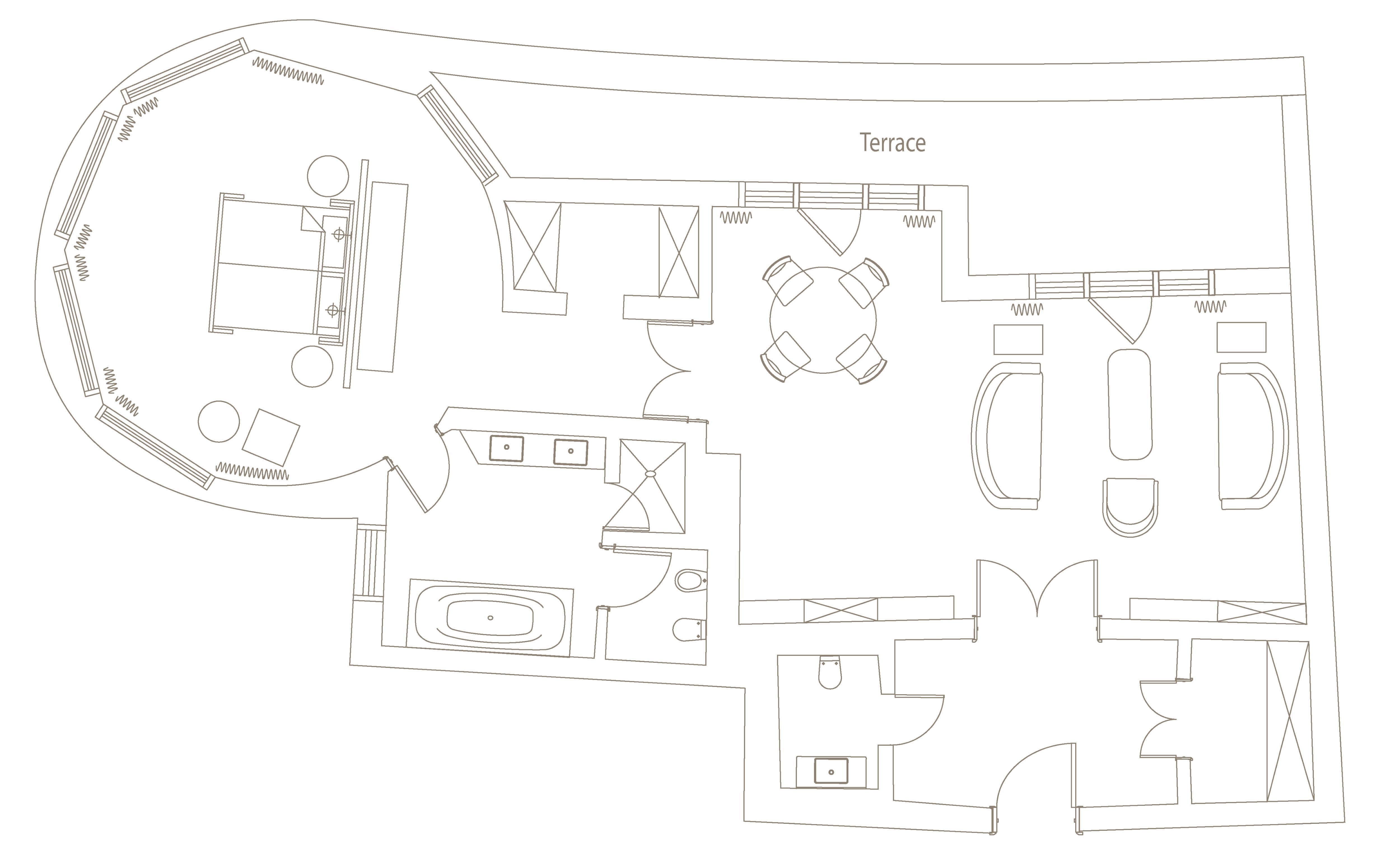 Floorplan Lord Forte Suite at The Charles Hotel in Munich