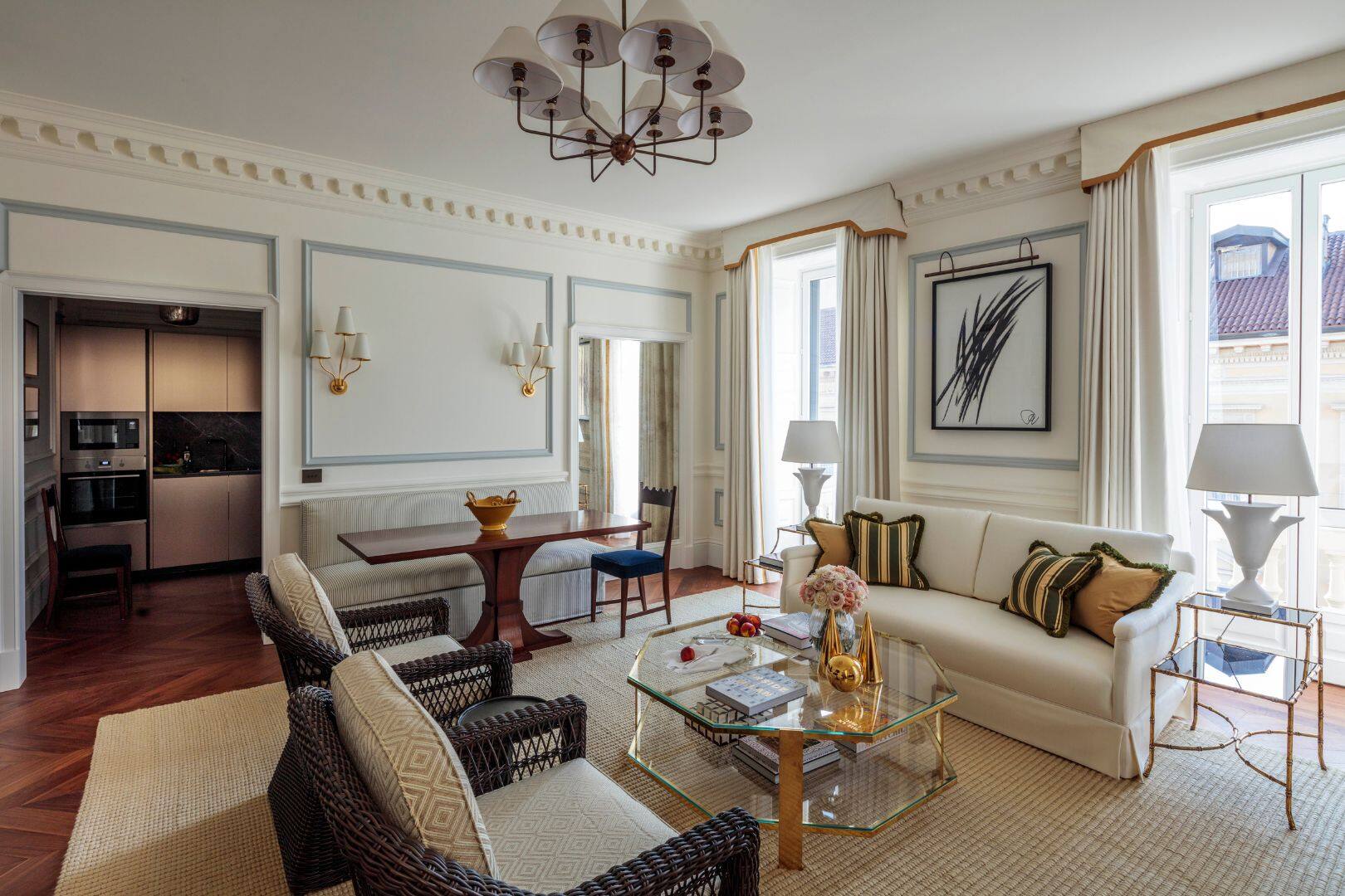 Living Area of Duomo Apartment in Milan - Rocco Forte House