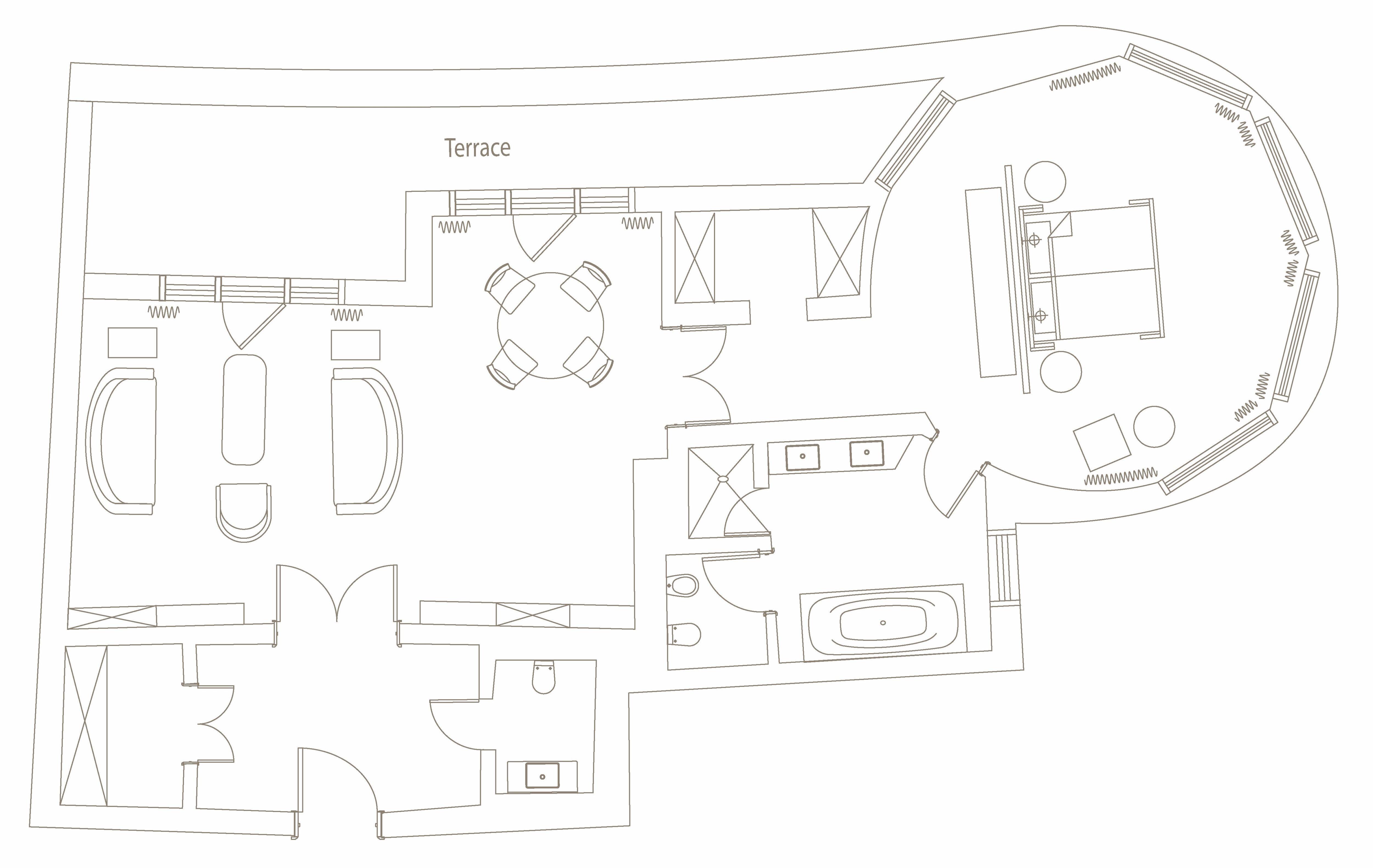 Floorplan Forte Suite at The Charles Hotel in Munich