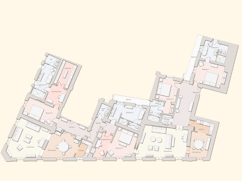Borghese Apartment Floorplan