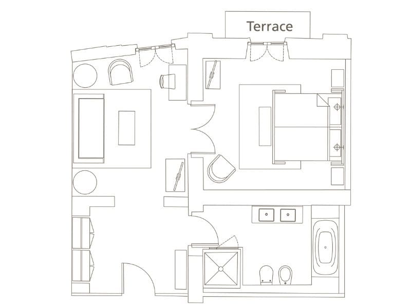 Floor Plan Deluxe Suite Hotel De La Ville