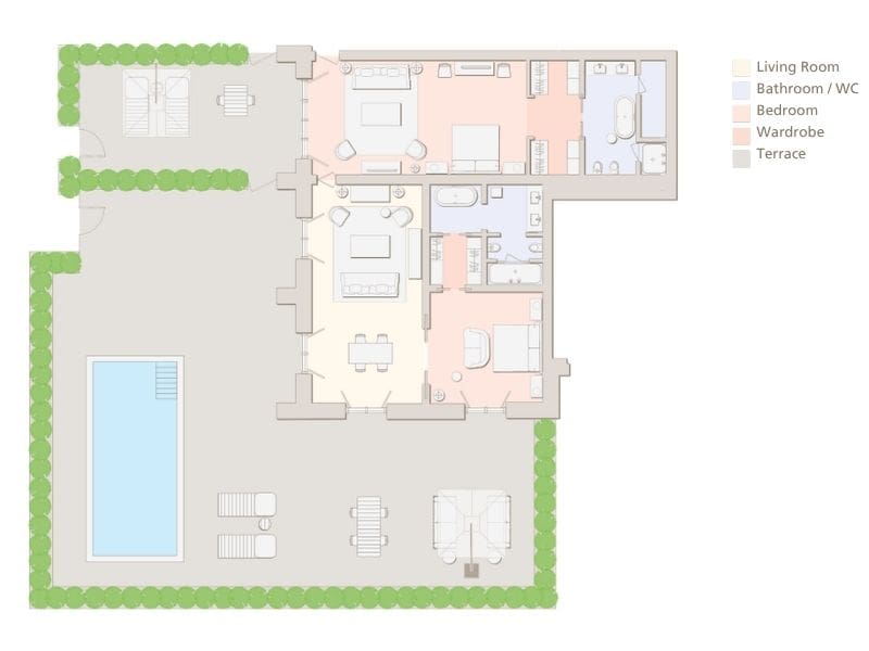 Two Bedroom Grand Suite Floorplan