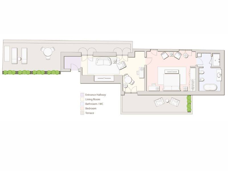 Deluxe Suite With Terrace Floorplan