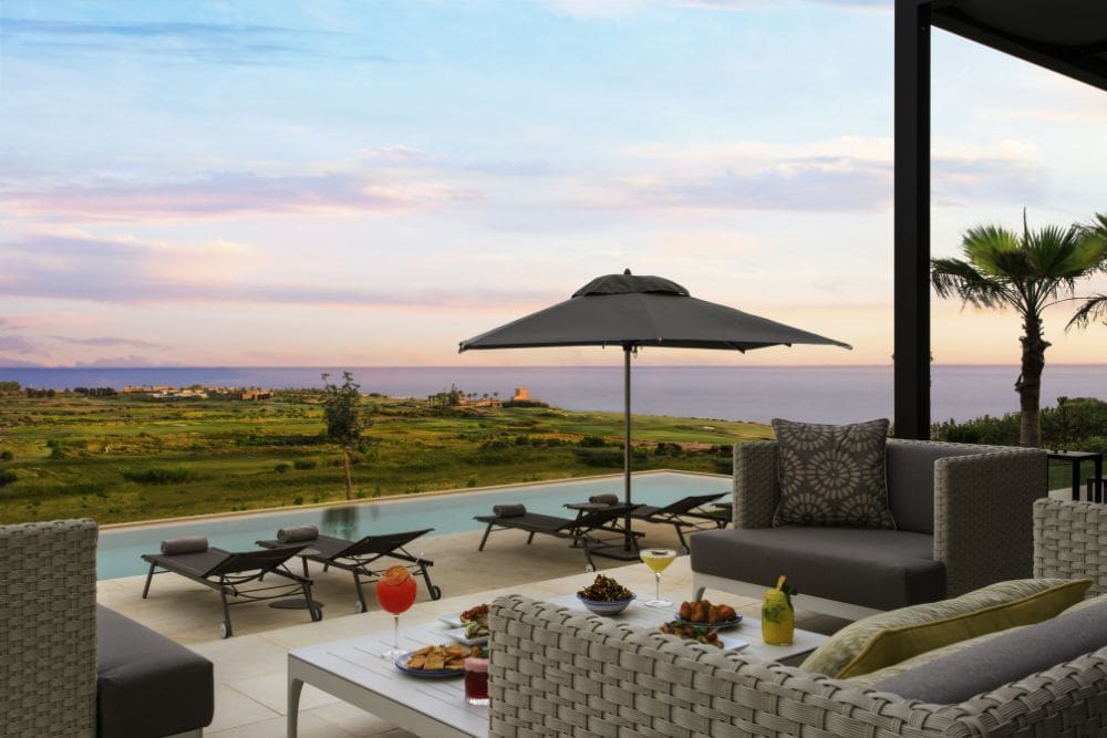 Sunset aperitivo from Private Villas in Sicily