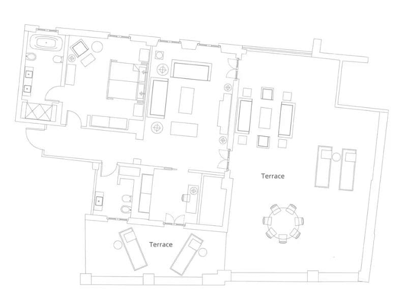 Roma Suite Hotel De La Ville Floorplan