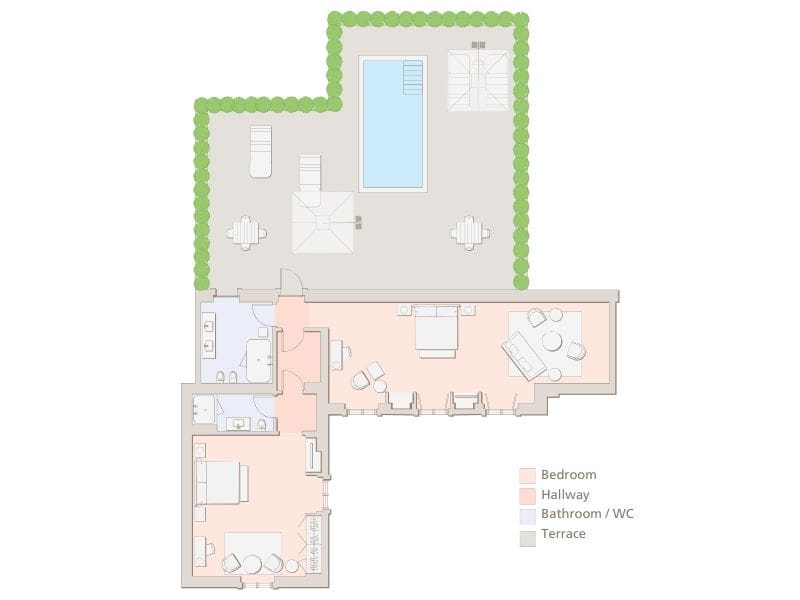 Two Bedroom Superior Suite Floorplan