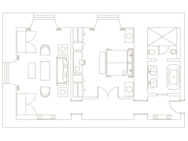 Sea View Suite With Terrace Floorplan