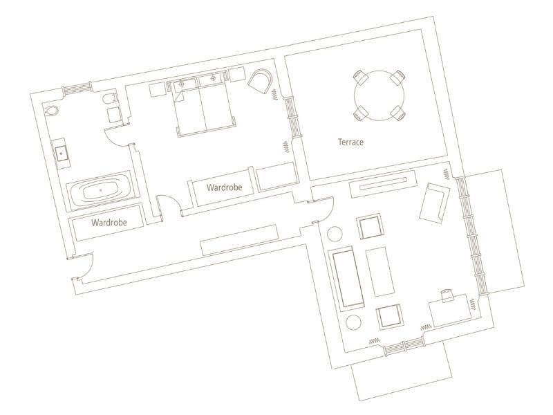 Vaselli Suite Floorplan - Hotel de Russie