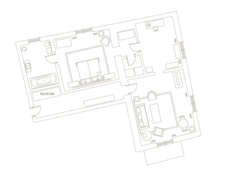 Deluxe Suite Floorplan - Hotel de Russie